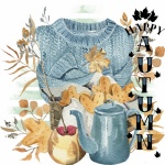 Aquarell-Herbst-Pullover-Plakat