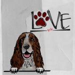 Basset hound szerelmes kutya poszter