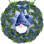 Blueberry Wreath Gnome