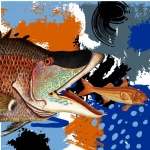 Abstract Fish Food Chain Art