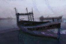 Digital Painting Fishing Boat