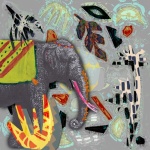 Elefánt absztrakt művészet
