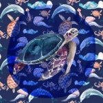 Aquarell Meeresschildkröte