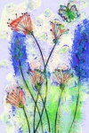 Minimalistické digitální umění květina