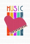Muziek piano poster