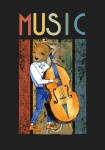 Muzyka jazz vintage niedźwiedź plakat