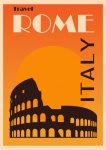 Cartaz de viagem Itália, Roma