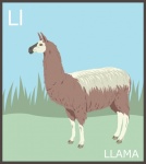 Letra L, alfabeto de lhama