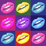 Lippen, Mond Pop Art