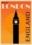 Cartel de viaje de Londres, Inglaterra