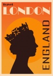 Londýn, Anglie cestovní plakát