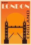 Cartaz de viagem para Londres, Inglaterr