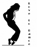 Michael Jackson dansen silhouet