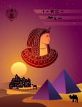 Nowoczesny eklektyczny plakat Egipt