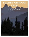 Cartaz de viagem do Parque Glaciar Monta