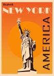 Cartaz de viagem para Nova York, América