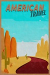 Poster de călătorie pe drum deschis