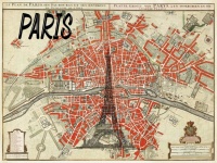 Mappa del piano di Parigi