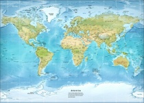 Mapa świata fizycznego