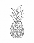 Ilustração de arte de frutas de abacaxi
