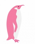 Pink Penguin Illustration Clipart