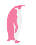 Różowy Pingwin Ilustracja Clipart