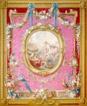 Oeuvre de peinture baroque cadre