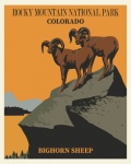 Poster di viaggio sulle montagne roccios