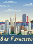Poster de călătorie în San Francisco
