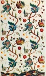 Textile motif fleurs brodées