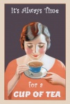 Cartel retro de la vendimia del té