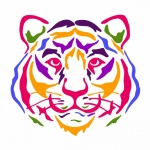 Tigris Színes Pop Art