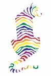 Tiger Rainbow Stripes Clipart