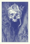 Skull crown vintage art