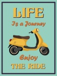 Плакат Vespa Moped Retro