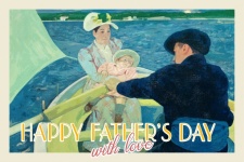 Винтажная открытка на День отца&039;