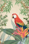Papuga roślin tropikalnych w stylu vinta