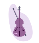 Violin Purple Clipart Illustration