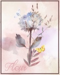 Watercolor Vintage Flower Poster