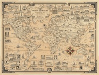 Maravilhas do mundo - um mapa pictórico