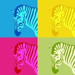 Zebra pop-art poster