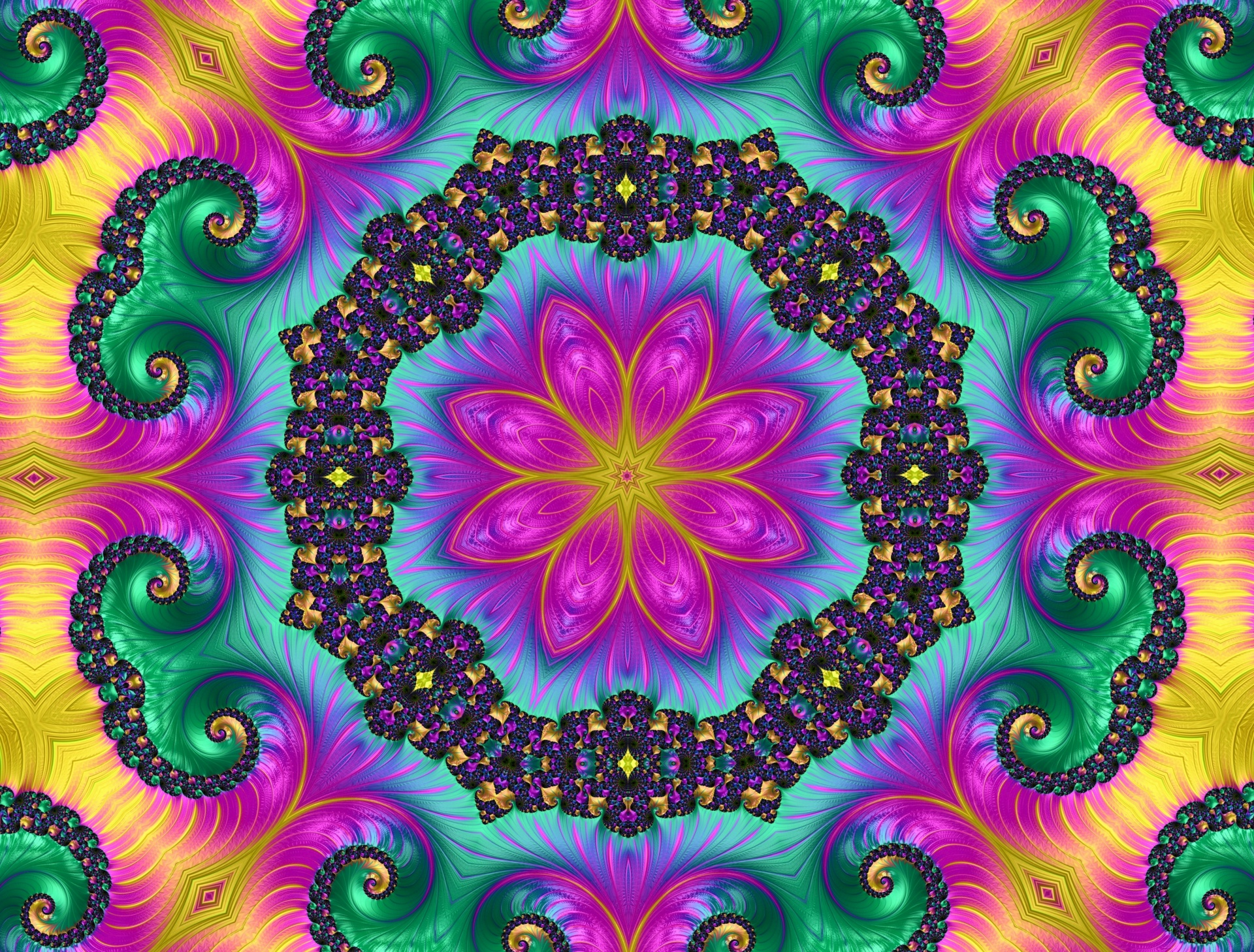 Mandala Fractal Art Background Free Stock Photo - Public Domain Pictures