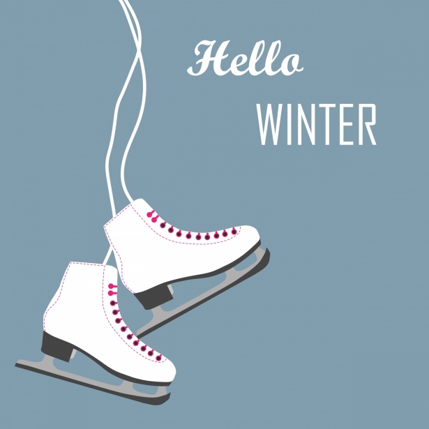Ice Skates Winter Background Free Stock Photo - Public Domain Pictures