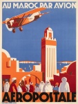 1928 MAROKKO Aviation Travel Poster