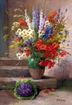 Antiguo arte de bodegones florales