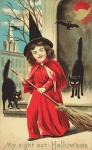 Alte Vintage Halloween Postkarte
