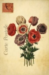 Carte postale vintage de fleurs d'an
