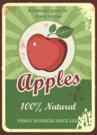 Винтажный рекламный плакат яблок