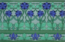 Art Deco Blumen Muster