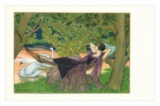 Art nouveau femeie de epocă